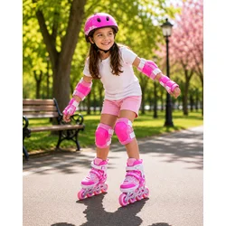 Topi Toys Dječiji set rolera sa kacigom i štitnicima RS9014A, roze boje
