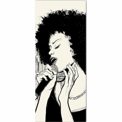 Wallity Dekorativna slika na platnu, 30x80cm, Šarena