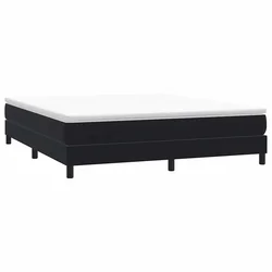 vidaXL Box spring postelja brez vzmetnico črna 180x210 cm žamet