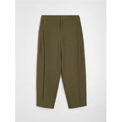 Sinsay - Barrel leg pantalone sa dodatkom viskoze - tamno zelena
