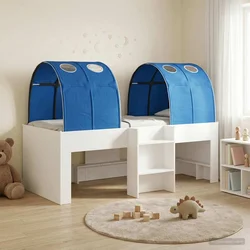 Krevet s Tunnels 4 pcs Bijela i plava Konstruirano drvo