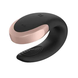 Satisfyer Double Love Vibrator silikonski, Crni