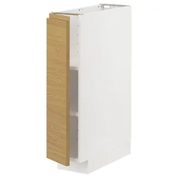 METOD Podni element s policama, bela/Voxtorp im. hrastovine, 20x60 cm