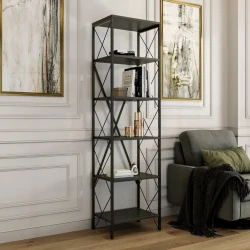 Hanah Home Polica za knjige Suadiye, 50x180x30 cm, Antracit