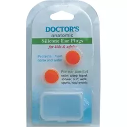 DOCTORS Tamponi za uši, Silikonski, Anatomski, 2 komada, Narandžasti