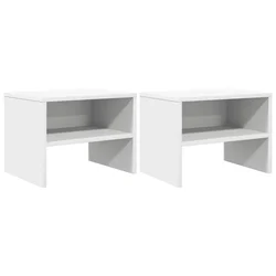 Noćni ormarići 2 kom bijeli 40 x 30 x 30 cm konstruirano drvo