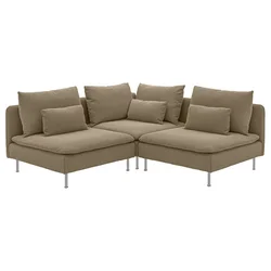 SÖDERHAMN Ugaona sofa, trosed, Johanneshov smeđebež