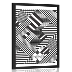Plakat prijetni vzorci v edinstvenem stilu - 30x45 white