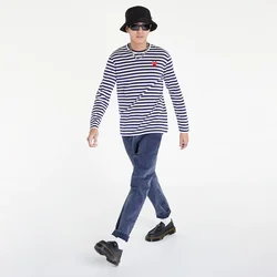 Majice Comme des Garçons PLAY Long Sleeve Tee Blue L