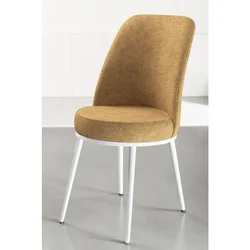 Hanah Home set trpezarijskih stolica Dexa 2 kom, kapućino tkanina Babyface, bele metalne noge