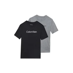 Calvin Klein Jeans Majica INSTITUTIONAL pegasto siva/črna/bela