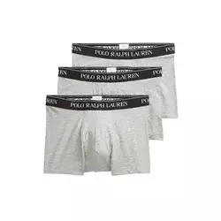 Bokserji Ralph Lauren Stretch Cotton Classic Trunks 3-Pack Grey S