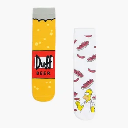 Cropp - Pakovanje od 2 para čarapa s printom Homer Simpson - boja pšenice