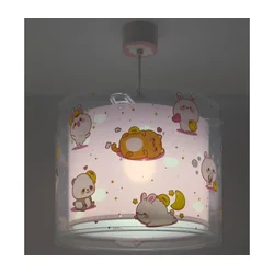 Dalber 41762S - Dečiji luster KAWAII FRIENDS 1xE27/15W/230V ružičasta