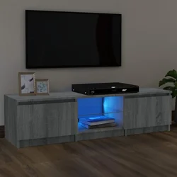 TV ormarić s LED svjetlima boja hrasta sonome 140x40x36 cm