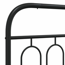 Vidaxl Kovinski posteljni okvir z vzglavjem črn 183x213 cm