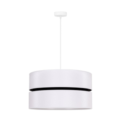 Duolla - Luster na sajli DUO 1xE27/15W/230V prečnik 40 cm bela/crna
