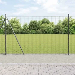 Euro Ograđivanje s Betonskom Bazom 10 x 1,5 m Siva Mreža