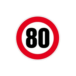 Nalepnica ograničenje brzine 80 fi120