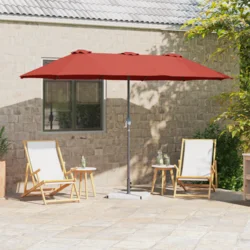 Vrtni suncobran Terakota 370 x 197 x 239 cm