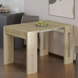 Hanah Home Proširivi trpezarijski sto, Bež