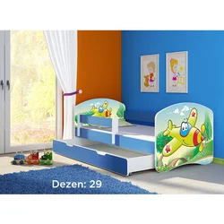 Deciji krevet ACMA II 160x80 F + dusek 6 cm BLUE29