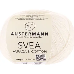 Austermann Svea Alpaca & Cotton 90316-01 White Pletilna preja