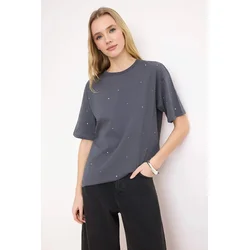 Trendyol Milla Ženska majica TWOSS23TS00153, Antracit