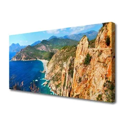 tulup.si Slika na platnu Sea cliff coast mountains 100x50 cm
