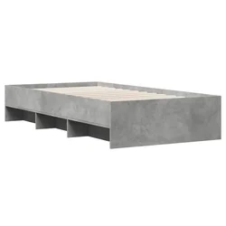 Vidaxl Posteljni okvir betonsko siv 100x200 cm inženirski les