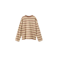 MANGO KIDS Majica SCOFFEE temno bež/rjava/bela