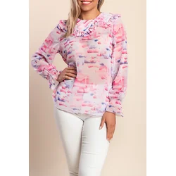 Bluza z dolgimi rokavi, roza