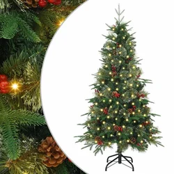 Umjetno božićno drvce s nogom s stalakom Zelena 120 cm PE i PVC