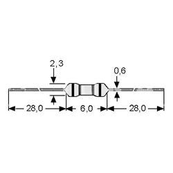 OTPORNIK UGLJENI 5% 10K  1/4W
