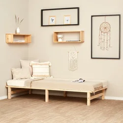 Homestyle4U Posteljni okvir, 90x200 cm, rjav