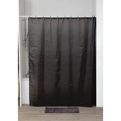 Zavesa za kadu 180x200cm poliester crna tendance
