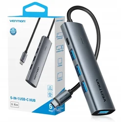 slomart Hub 5w1 USB-C 3.0 Vention 0,15 m