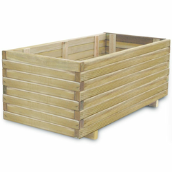 VIDAXL Visoka greda 100x50x40 cm lesena pravokotna