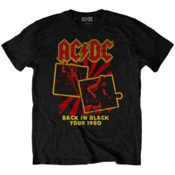 AC/DC Majica Back in Black Tour 1980 Black M