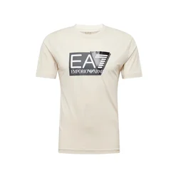 EA7 Emporio Armani Majica bež / antracit / črna / bela