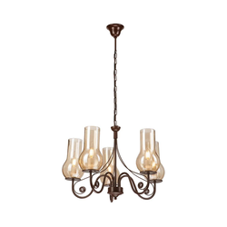 Brilagi - LED luster na lancu COTTAGE 5xE14/40W/230V braon
