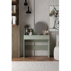 HANAH HOME Sto za šminkanje Harmony Mini Round Ash Green