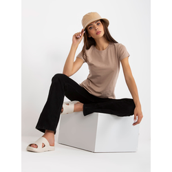 Beige cotton womens t-shirt BASIC