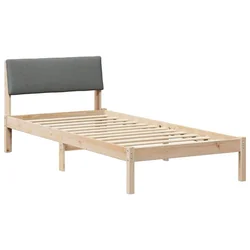 Vidaxl Kovinska posteljna konstrukcija rjava in temno siva 90 x 200 cm