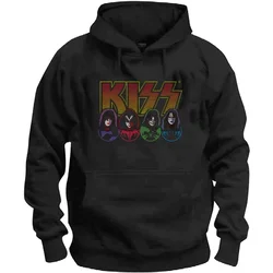Kiss Unisex Pullover Hoodie Logo, Faces & Icons XL
