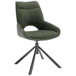 STOLICA crna, maslinasto zelena metal, tekstil
