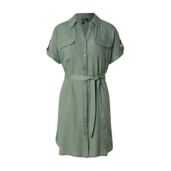 VERO MODA Dolga srajca VMBUMPY temno zelena