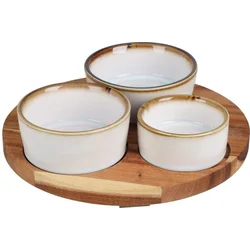 Excellent Houseware Servirni krožniki z okroglim pladnjem, komplet 4 kosov