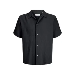 Jack & Jones Srajca Nantucket Double 12291812 Črna Regular Fit