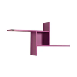 Hanah Home Zidna polica Raf-04-Uu-1, 100x50x18 cm, Ljubičasta